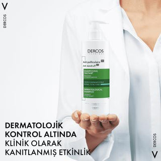 Vichy Dercos Anti-Dandruff Shampoo: Salicylic Acid & Octopirox Treatment for Oily Hair, Itchy Scalp Relief - Paraben Free, 13.2 fl oz Vichy Dercos Anti-Dandruff Shampoo - Oily Hair & Itch Relief anti-dandruff shampoo, shampoo for oily hair, paraben-free shampoo, dandruff treatment, itchy scalp relief, salicylic acid shampoo, seboregulation shampoo, Vichy Dercos shampoo, kepek karşıtı şampuan, shampoo for seborrheic dermatitis, anti dandruff, oily hair, paraben free, itchy scalp, salicylic acid, seboregulati