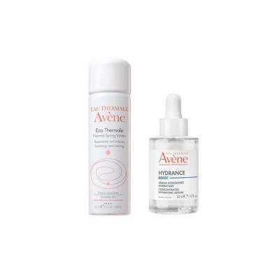 Avene Hydrance Boost: Hydrating Serum & Thermal Water Set - Intense Moisture, Soothes Sensitive Skin, Hyaluronic Acid, D