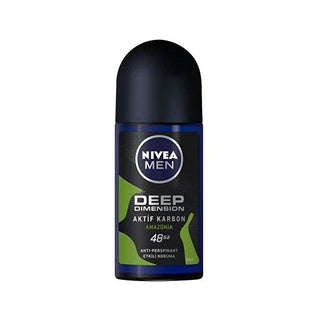 Nivea Men Deep Dimension Roll On Anti-Perspirant Deodorant - 48 Hour Protection, Masculine Fragrance Nivea Men Deep Dimension Roll On: 48h Protection Nivea Men Deep Dimension Roll On, Anti-Perspirant Deodorant for Men, 48-hour sweat protection, Masculine fragrance, Dermatologically tested deodorant, Long-lasting antiperspirant, Men's grooming, Personal care, Deodorant for men, Nivea men's products, Black carbon deodorant, Citrus fragrance deodorant, Ginger scent deodorant, Amazon forest freshness, Sensitive