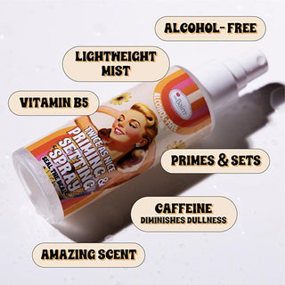 theBalm Twice as Nice: Makeup Setting Spray & Primer - Alcohol-Free, Vitamin B5 & Caffeine - Long Lasting, Flawless Finish theBalm Twice as Nice Setting Spray - Long Lasting Makeup makeup setting spray, makeup primer, alcohol-free setting spray, vitamin B5 setting spray, caffeine setting spray, theBalm setting spray, long lasting makeup spray, makeup finishing spray, primer and setting spray, face mist, setting spray, primer, alcohol-free, vitamin B5, caffeine, theBalm, long lasting, finishing spray, theBal