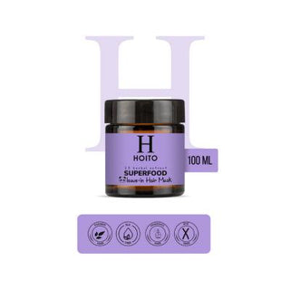 hoito superfood leave-in hair mask, 100 ml nourishing hair mask Hoito Superfood Leave-In Hair Mask - Nourishing Care | 100 ml Hoito Leave-In Hair Mask | Nourishing Treatment hoito, superfood, leave-in-hair-mask, hair-nourishment, heat-protection, hair-care, frizz-control, damage-repair, smooth-hair, ai-generated