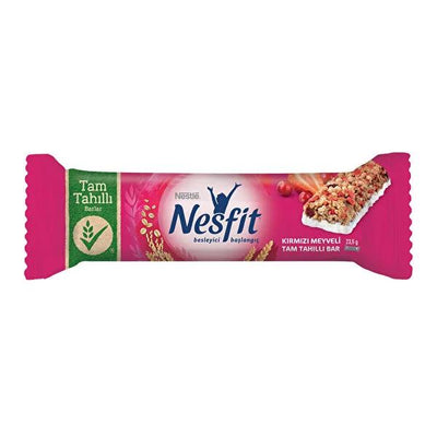 Nestlé Nesfit Red Fruit Flavored Whole Grain Energy Bar - Nutritious Snack or Breakfast Supplement