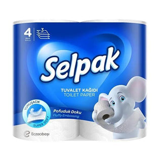 Selpak 4-Pack Hygienic Toilet Paper - 3 Layered for Durability & Absorbency Selpak 4-Pack Toilet Paper - Hygienic & Durable Toilet Paper, Hygienic Toilet Paper, Selpak Toilet Paper, 4-pack Toilet Paper, Healthy Bathroom Solutions, Bathroom Essentials, Hygiene Products, Household Supplies, Family Care, Cleanliness Solutions