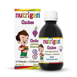 Nutrigen Grape Seed Extract Vitamin Syrup 200ml - Nutritional Supplement with Antioxidants Nutrigen Vitamin Syrup with Grape Seed Extract Vitamin Syrup, Nutritional Supplement, Grape Seed Extract, Multivitamin, Liquid Vitamins, Dietary Supplement, Health Supplements, Antioxidant Supplements, Immune System Support, Energy Boost, Nutrigen
