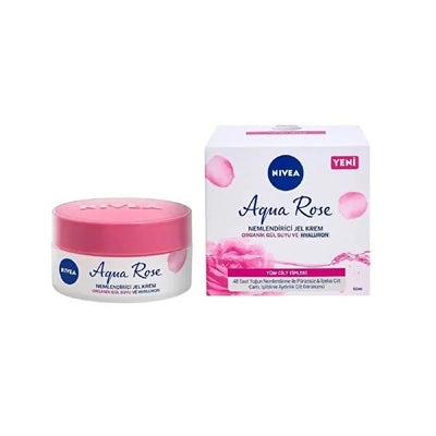 Nivea Moisturizing Gel Cream Aqua Rose - 48 Hour Hydration, Smooth & Silky Skin, Sensitive Skin Friendly