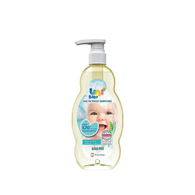 Uni Baby: Gentle & Tear-Free Baby Shampoo - 500ml - Paraben, SLS & SLES Free - Dermatologically Tested, Hypoallergenic -