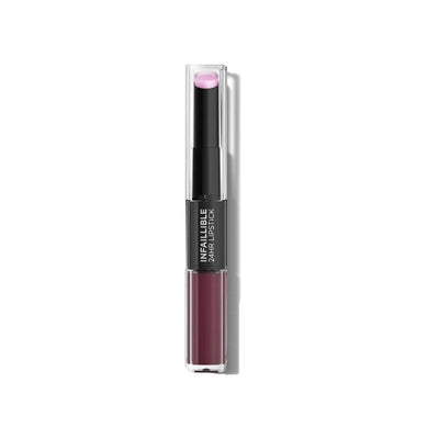 L'Oreal Paris Infaillible 2-Step Liquid Lipstick and Balm - Long-Lasting, Moisturizing Makeup for Women - 215 Wine O'clo