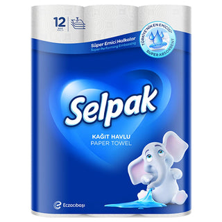 Selpak: Strong & Absorbent 3-Ply Paper Towels - 12 Rolls - Durable, Efficient Cleaning for Kitchen & Home Selpak 3-Ply Paper Towels - Strong & Absorbent | Shop Now paper towels, absorbent paper towels, strong paper towels, durable paper towels, 3-ply paper towels, kitchen paper towels, Selpak paper towels, cleaning towels, household cleaning, spill cleanup, kitchen cleaning, home cleaning, durable, strong, absorbent, multi-layer, textured paper towels, efficient cleaning, quick cleanup, everyday cleaning, h