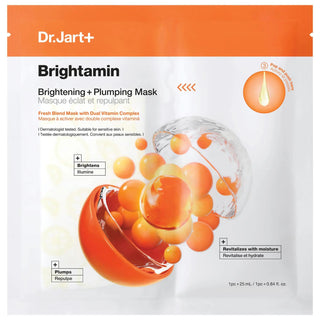 Brightamin Brightening + Plumping Face Mask with Vitamin C - Korean Face Mask for Sensitive Skin, Brightening Face Mask, Vitamin C Face Mask Brightamin Vitamin C Face Mask for Brighter Skin Brightening Face Mask, Vitamin C Face Mask, Niacinamide Skincare, Korean Face Mask, Sensitive Skin Friendly, Skincare, Face Masks, Facial Treatment Masks, Antioxidant Skincare, Hydrating Face Mask, Brightening Skincare, Plumping Face Mask, Clean Skincare, Paraben Free, Sulfate Free, Phthalate Free, Mineral Oil Free