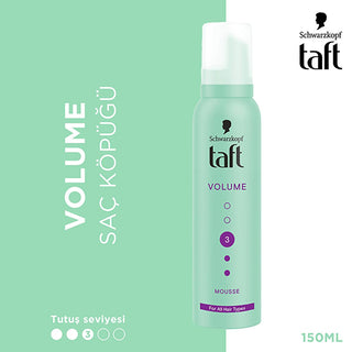 Taft Volume Hair Styling Mousse - Collagen Enriched, 48hr Strong Hold, 5.07 fl oz