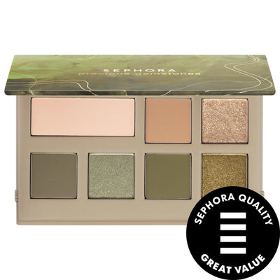 Precious Gemstones Mid-Size Eyeshadow Palette - 4 Gemstone-Inspired Shades with Built-in Mirror