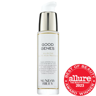 Good Genes All-In-One AHA Lactic Acid Serum for Anti-Aging & Hyperpigmentation Treatment - Vegan, Gluten-Free, Cruelty-Free Skincare Good Genes AHA Lactic Acid Serum - Anti-Aging & Hyperpigmentation Treatment AHA Lactic Acid Serum, Anti-aging skincare, Hyperpigmentation treatment, Clean beauty products, Vegan skincare, Gluten-free skincare, Cruelty-free skincare, Skincare for all skin types, Exfoliating serum, Brightening serum, Sensitive skin friendly, Paraben-free, Sulfate-free, Natural skincare, Organic 