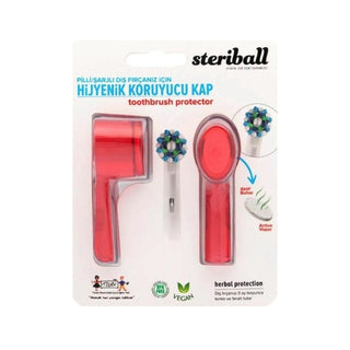 Steriball Hygienic Toothbrush Holder - Red and Transparent Electric Toothbrush Container for Steriball Toothbrushes Steriball Hygienic Toothbrush Holder - Red & Transparent toothbrush holder, hygienic toothbrush container, electric toothbrush holder, Steriball toothbrush accessory, bathroom hygiene products, oral hygiene, bathroom organization, Steriball, toothbrush storage, red, transparent, plastic, durable, electric toothbrush