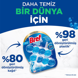 bref brilliant gel toilet block packaging, bref ocean fresh gel toilet cleaner in use, bref toilet block hanging in toilet bowl Bref Brilliant Gel Toilet Block - Ocean Fresh Scent for Homeowners | Single Pack Bref Brilliant Gel Toilet Block - Ocean Fresh bref, toilet-cleaner, gel-toilet-block, ocean-fresh, home-cleaning, hygienic-cleaning, long-lasting-freshness, premium-fragrance, water-soluble, ai-generated
