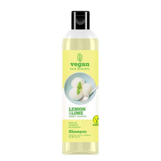 Vegan Hair Dessert Lemon & Lime Sorbet Shampoo - Refreshing, Gentle Cleanser for Oily Hair & Problem Scalps - Collagen Boost - 300 ml Vegan Lemon Lime Shampoo - Oily Hair & Scalp Refresh - 300ml Vegan shampoo, Lemon lime shampoo, Shampoo for oily hair, Shampoo for problem scalp, Natural hair cleanser, Vegan hair care, Lemon extract shampoo, Lime extract shampoo, Gentle shampoo, Refreshing shampoo, vegan hair products, shampoo, oily hair, problem scalp, natural cleanser, lemon shampoo, lime shampoo, gentle c