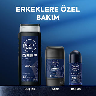 nivea men deep dimension roll-on deodorant 50ml NIVEA Men Deep Dimension Roll-On Deodorant - Long-Lasting Protection for Men | 50ml NIVEA Men Deep Dimension Roll-On Deodorant - 50ml nivea, men-deodorant, roll-on-deodorant, body-care, long-lasting-protection, activated-charcoal, masculine-fragrance, anti-perspirant, dark-wood-scent, ai-generated