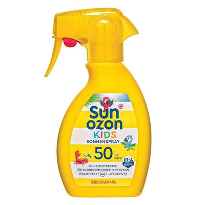 Sunozon Kids Sunscreen Spray SPF 50 - Waterproof, Vegan, Dermatologically Tested - 8.45 fl oz