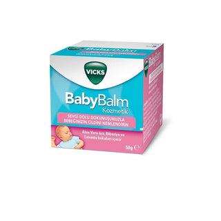Vicks BabyBalm 50g - Natural Baby Skin Moisturizer with Aloe Vera & Lavender Vicks BabyBalm - Natural Baby Moisturizer baby balm, Vicks BabyBalm, natural baby care, baby skin moisturizer, aloe vera baby products, lavender baby products, baby skincare, natural baby products, gentle baby care