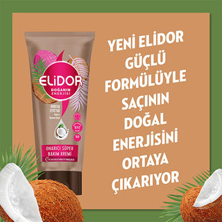 elidor coconut oil super hair care cream, nourishing hair treatment with coconut oil Elidor Coconut Oil Super Hair Care Cream - Nourishing Formula for Healthy Hair | 5.7 fl oz Elidor Coconut Oil Super Hair Care Cream - Nourishing Treatment elidor, coconut-oil, hair-care, super-care-cream, natural-ingredients, moisturizing, peta-approved, recyclable-packaging, ai-generated, healthy-hair