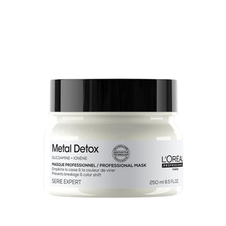 L'Oreal Professionnel Paris Serie Expert Metal Detox Hair Care Mask for Colored & Chemically Treated Hair - 250ml L'Oreal Metal Detox Mask for Colored Hair hair care mask, color-treated hair protection, metal detox hair mask, L'Oreal Professionnel Paris, Serie Expert Metal Detox, hair care for colored hair, professional hair care products, metal detoxifying hair mask, hair repair treatment, colored hair care, chemical treatment hair care, professional hair mask