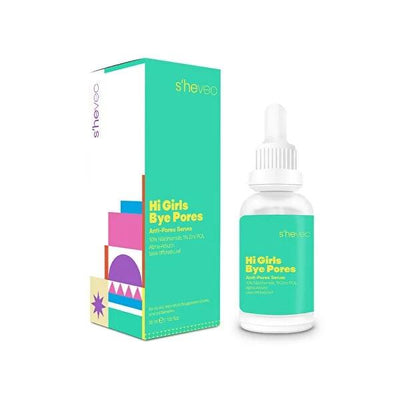 She Vec Hi Girls Anti-Acne Facial Serum: Blemish Treatment, Sebum Control, Skin Brightening, Pore Minimizing - 1.01 fl o