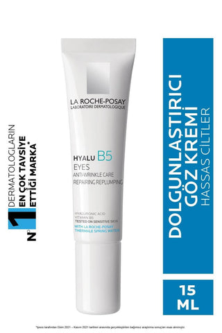 La Roche Posay Hyalu B5 Eye Cream - Anti-Wrinkle, Hyaluronic Acid Eye Care for Sensitive Skin, 0.51 fl oz