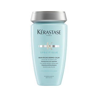 Kerastase Specifique Bain Dermocalm Riche Shampoo for Sensitive Scalp - Soothes, Moisturizes, and Relieves Irritation - 8.45 fl oz Kerastase Shampoo for Sensitive Scalp - Soothes & Moisturizes Sensitive scalp shampoo, Kerastase Specifique, Dry scalp care, Anti-sensitivity hair care, Rich texture shampoo, Hair care for sensitive scalp, Soothing scalp products, Moisturizing shampoo, Dry hair care, Scalp relief, Kerastase products