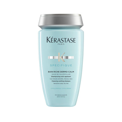 Kerastase Specifique Bain Dermocalm Riche Shampoo for Sensitive Scalp - Soothes, Moisturizes, and Relieves Irritation - 