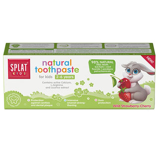 Splat Children's Toothpaste - Natural Strawberry & Cherry Flavor for Kids Aged 2-6 Years Splat Kids Toothpaste - Natural & Gentle Oral Care children's toothpaste, natural toothpaste, fluoride-free toothpaste, organic children's oral care, Splat children's toothpaste, kids oral care, gentle toothpaste, natural ingredients, calcium hydroxyapatite, aloe vera, grape seed extract, tooth enamel strengthening, safe for kids, healthy smile, oral hygiene for children