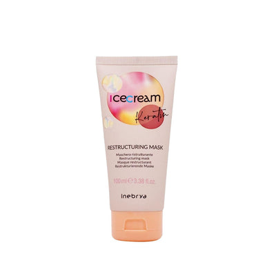 Inebrya Ice Cream Keratin Hair Mask 100ml - Nourishing & Repairing Treatment for Damaged Hair
