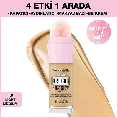 Maybelline New York Instant Perfector Glow Foundation Makeup - 4-in-1 Formula for Flawless Complexion, Radiant Glow, Eas