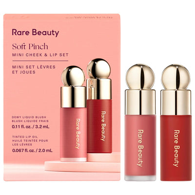 Soft Pinch: Mini Liquid Blush & Lip Oil Set - Vegan, Cruelty-Free Cosmetics, Natural Lip Tint & Hydrating Jojoba Oil - P