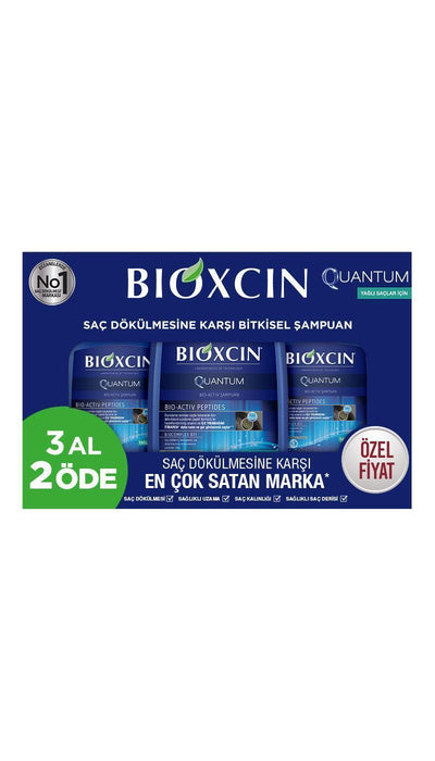 Bioxcin: Quantum Volumizing Shampoo for Oily Hair - 3 x 300ml - Get Lasting Volume & Cleanse Oily Scalp.
