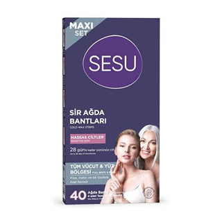 Sesu Wax Strips: Sensitive Skin Formula, 40 Strips - Easy & Effective Hair Removal for Face & Body Sesu Wax Strips: Sensitive Skin Hair Removal - Easy & Effective wax strips, hair removal, sensitive skin, body wax strips, facial wax strips, easy hair removal, at home waxing, waxing for sensitive skin, hair removal strips, sesu wax strips, hair removal for sensitive skin, waxing strips, depilatory strips, body waxing, facial waxing, hair removal at home, quick hair removal, painless hair removal, women's hai