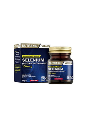 Nutraxin Selenium 100 mcg Tablets: High Absorption L-Selenomethionine for Immune Support & Antioxidant Boost - Vegan & Allergen-Free, 100 Count Nutraxin Selenium: 100 mcg for Immune & Antioxidant Boost selenium supplement, 100 mcg selenium, L-selenomethionine, vegetarian selenium, vegan selenium, selenium tablets, selenium antioxidant, selenium deficiency, immune support supplement, selenium, antioxidant, immune support, dietary supplement, health supplement, vegan, vegetarian, allergen-free, no artificial 
