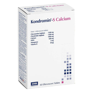 Kondromin-S Calcium Joint Health Supplement - 60 Effervescent Tablets with Glucosamine, Chondroitin, Calcium, and Vitamin D3 Kondromin-S Calcium Joint Health Supplement - 60 Effervescent Tablets joint health supplement, glucosamine chondroitin, calcium vitamin D3, effervescent tablets, bone health support, dietary supplement, joint pain relief, osteoarthritis support, cartilage health, bone density support