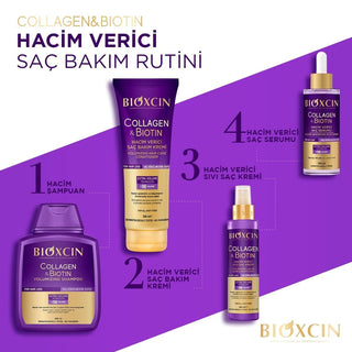 Bioxcin Collagen & Biotin Volume Shampoo - Strengthens & Volumizes Hair, Hypoallergenic, Paraben-Free Bioxcin Collagen & Biotin Shampoo for Volume & Strength Collagen shampoo, Biotin hair care, Volume shampoo, Hypoallergenic hair products, Paraben-free shampoo, Hair volumizer, Hair strengthening shampoo, Dermatologically tested hair care, Natural hair products, Hair loss prevention, Hair growth support, Healthy hair shampoo