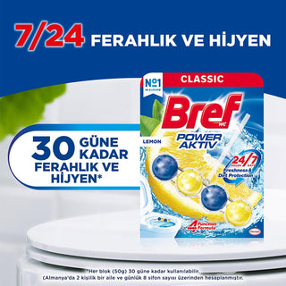 bref-power-aktiv-limon-toilet-block, bref-toilet-cleaner-duopack Bref Power Aktiv Limon Toilet Block DuoPack - Fresh Cleaning Power | 2-Pack Bref Power Aktiv Limon Toilet Block DuoPack bref, toilet-block, cleaning-supplies, toilet-cleaner, bathroom-hygiene, limescale-prevention, lemon-fresh, effective-cleaning, household, ai-generated