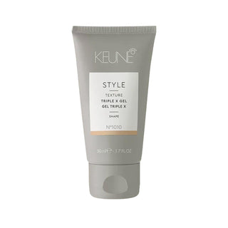 Keune Style Triple X: Extra Strong Hold Hair Styling Gel - 50ml Travel Size for Defined Styles, Professional Quality