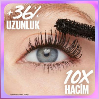 maybelline falsies surreal mascara, close-up of maybelline falsies surreal mascara wand, model showcasing maybelline falsies surreal mascara Maybelline New York Falsies Surreal Mascara | 0.35 fl oz Maybelline Falsies Surreal Mascara - Volume Boost maybelline, falsies-surreal-mascara, volumizing-mascara, long-lasting, eye-makeup, mascara, beauty, makeup, ai-generated, cosmetics