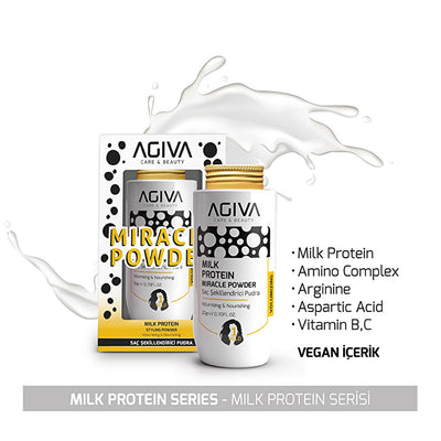 Agiva Milk Protein Hair Styling Powder: Volumizing, Oil Absorbing, Matte Finish Hair Volume Powder For Thicker, Fuller H