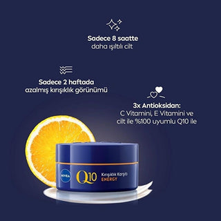 Nivea Q10 Energy Anti-Wrinkle Night Cream: Reduce Fine Lines & Revitalize Tired Skin with Vitamin C, 1.69 fl oz Nivea Q10 Night Cream: Anti-Wrinkle & Skin Revitalization anti-wrinkle night cream, Q10 night cream, vitamin C night cream, skin rejuvenation cream, night cream for tired skin, Nivea Q10 cream, anti-aging night cream, wrinkle reduction night cream, anti-wrinkle cream, night cream, Q10, vitamin C, skin rejuvenation, tired skin, anti-aging, wrinkle reduction, skincare, beauty, face cream, facial car
