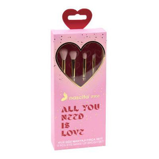 Nascita-Pro Love Serisi Makeup Brush Set - 4 Piece Eye Makeup Brushes for Professional & Daily Use Nascita-Pro Love Serisi 4-Piece Makeup Brush Set makeup brush set, eye makeup brushes, professional makeup tools, Nascita-Pro Love Serisi, high-quality makeup brushes, beauty essentials, makeup tools, cosmetic brushes, eye makeup kit, professional makeup brushes, daily makeup, special occasion makeup, makeup artists, beauty lovers, gift for her, beauty gifts