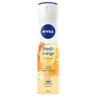 Nivea Fresh Orange Deodorant Spray for Women - 48 Hour Anti-Perspirant Protection Nivea Fresh Orange Deodorant Spray - 48 Hour Protection Nivea Fresh Orange Deodorant Spray, Women's Deodorant, 48-hour Anti-perspirant Protection, Dermatologically Tested Deodorant, Orange Fragrance Deodorant for Women, Long Lasting Deodorant, Fresh Deodorant, Women's Personal Care, Anti-Perspirant Deodorant, Deodorant Spray, Personal Care for Women