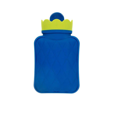 Fashy Silicone Hot Water Bottle - Soft & Portable Heat Therapy for Pain Relief, Mavi