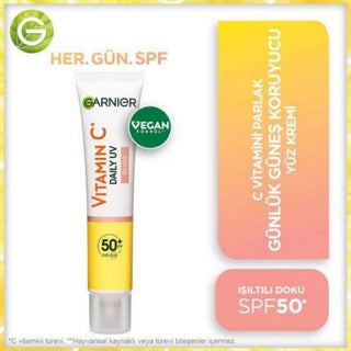Garnier Vitamin C Brightening Daily Sunscreen SPF50+ - Radiant & Protected Skin, Dark Spot Reduction, Vegan & Sensitive Skin Friendly, 1.35 fl oz Garnier Vitamin C SPF50+ Sunscreen: Brighten & Protect! Vitamin C sunscreen, SPF50+ facial cream, Brightening sunscreen, Sunscreen for sensitive skin, Vegan sunscreen, Daily sun protection, Dark spot reduction sunscreen, Garnier sunscreen, Luminous sunscreen, Radiant skin sunscreen, Facial Sunscreen, Sun Protection, Skincare, Beauty, Vegan, Sensitive Skin, UVA Pro