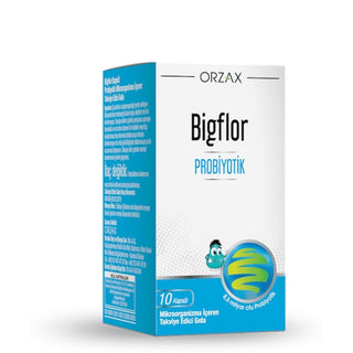 Orzax Bigflor Probiotic Supplement for Gut Health Support - 10 Capsules Orzax Bigflor Probiotic Supplement for Gut Health probiotics, prebiotics, gut health supplement, digestive health support, Saccharomyces Boulardii, dietary supplement, Orzax Bigflor, health and wellness, gut health, digestive support, wellness supplements