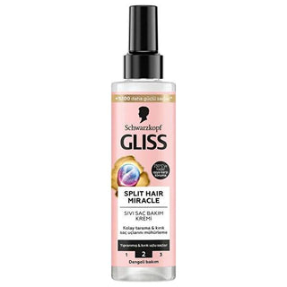 Gliss Split Hair Miracle Liquid Hair Cream - Repairs Split Ends, Nourishes & Softens Hair, 6.76 fl oz Gliss Split Hair Miracle - Repair & Nourish Hair hair care, split end repair, hair nourishment, liquid hair cream, Gliss Split Hair Miracle, hair repair, damaged hair, brittle hair, hair softening, hair health, hair treatment, post-color care, pre-styling treatment, hair maintenance, salon-quality hair care