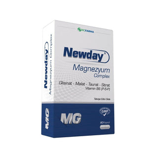 Newday Magnesium Complex Supplement - 250 mg Magnesium, Vitamin B6, 60 Capsules - Supports Magnesium Intake & Overall Health Newday Magnesium Complex - 250 mg Magnesium, 60 Capsules Magnesium Supplement, Magnezyum Complex, Newday Magnezyum, Dietary Supplement, Vitamin B6 Supplement, Health and Wellness, Nutritional Support, Magnesium Deficiency, Muscle Health, Energy Support