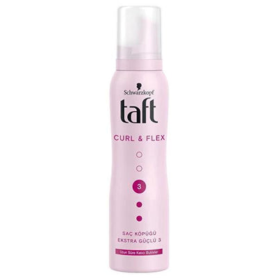 Taft Curl & Flex Hair Styling Mousse: Define Curls, Boost Volume, Long-Lasting Hold - For Curly & Wavy Hair
